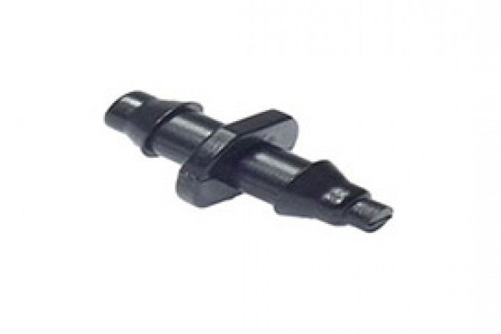 black color mini sprinkler pin connector isolated on white background